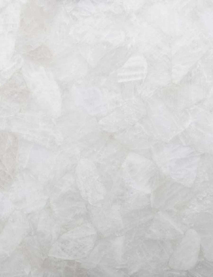 Semiprecious white quartz