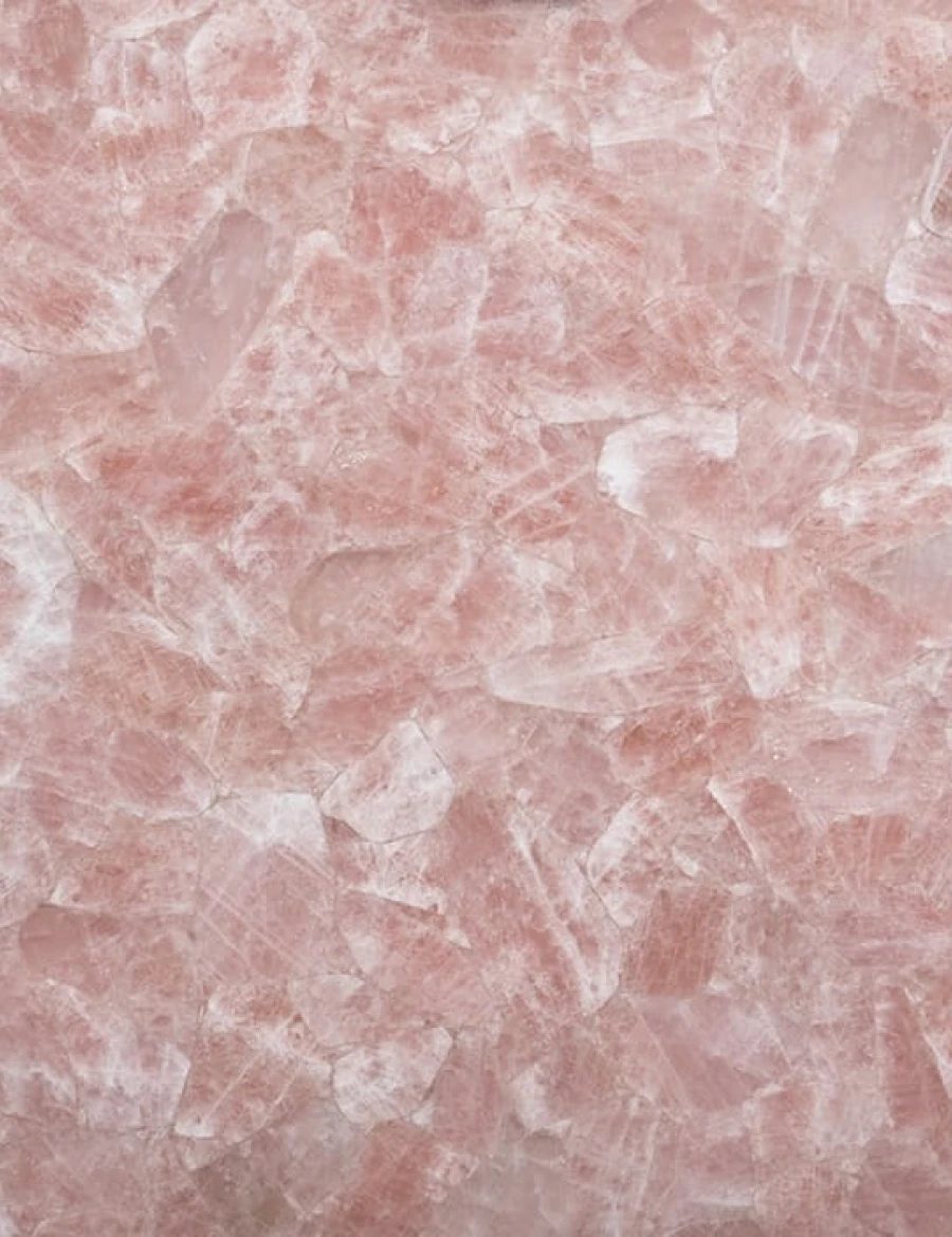 Halbedelsteinen PINK QUARTZ DARK